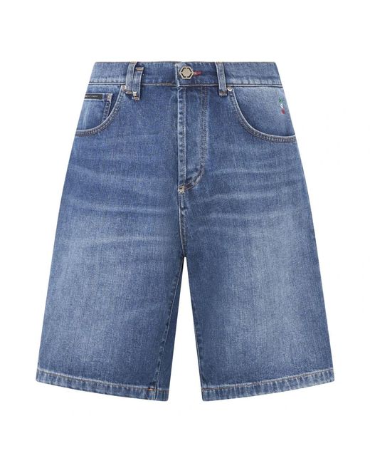 Philipp Plein Formentera Fit Shorts Basic in het Blue voor heren