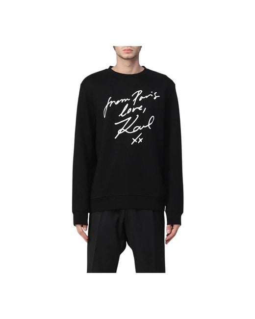 Sweatshirts di Karl Lagerfeld in Black da Uomo
