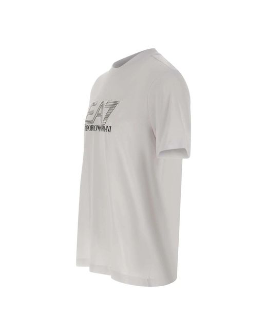 EA7 Tops ,Wit ,Katoen Visibility Katoenen T-Shirt in het Gray voor heren
