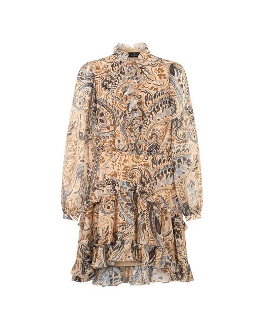 Etro Natural Short Dresses