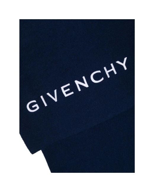 Givenchy Blue Winter Scarves