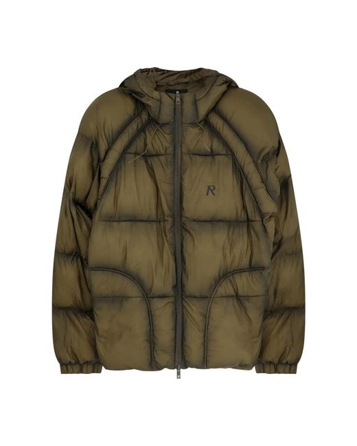 Represent Jassen ,Groen ,Nylon Transparante Puffer Met Capuchon in het Green voor heren