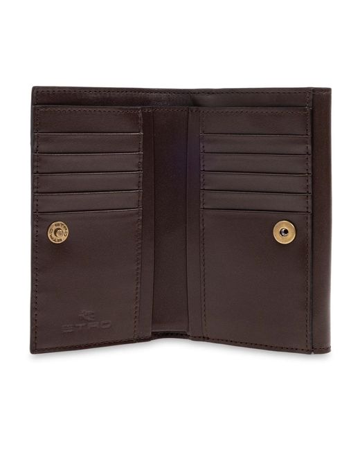 Etro Accessoires ,Bruin ,Leer Wallets & Cardholders in het Brown