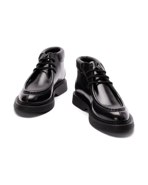 Saint Laurent Black Lace-Up Boots for men
