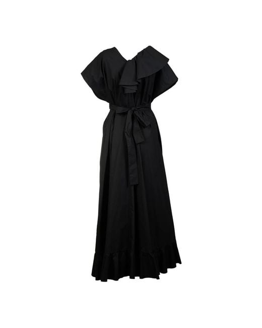 MSGM Black Wrap Dresses