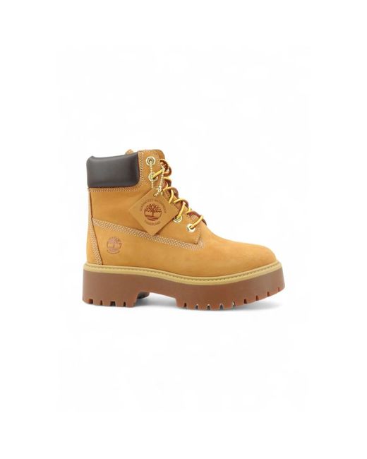 Timberland Natural Lace-Up Boots