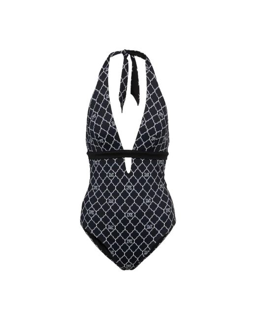 Max Mara Black Einteiliger Badeanzug