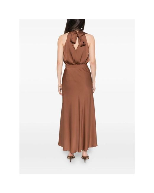 Silk95five Brown Midi Skirts