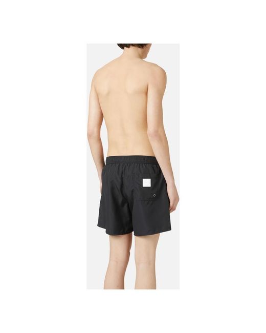 Iceberg Badmode ,Zwart ,Zwarte Zwemshorts Met Contrasterende Prints, Tekst En Trekkoord in het Black voor heren