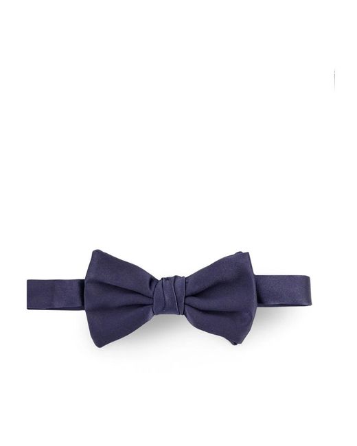 Giorgio Armani Accessoires ,Blauw ,Blauwe Zijden Stropdas Metalen Haaksluiting in het Blue voor heren