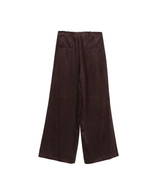 Alysi Brown Wide Trousers