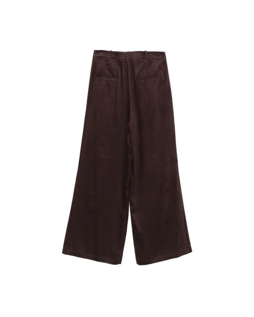 Alysi Broeken ,Bruin ,Polyester Wide Broeken in het Brown
