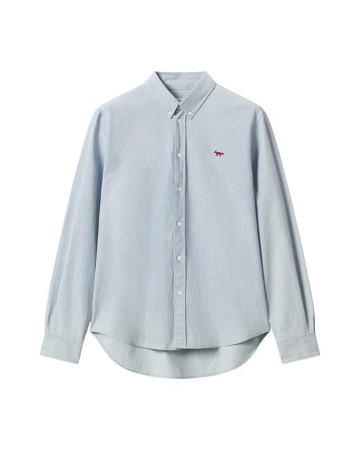 Maison Kitsuné Blue Casual Shirts for men