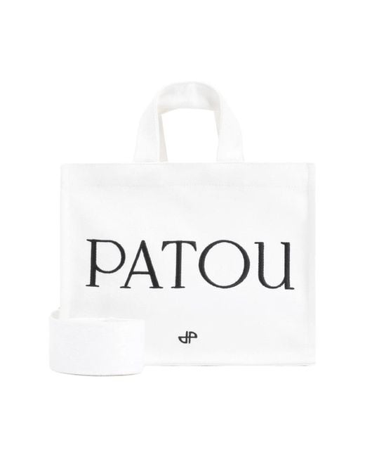 Patou White Tote Bags