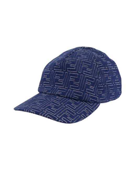 Fendi Ff Denim Baseball Cap in Blue für Herren