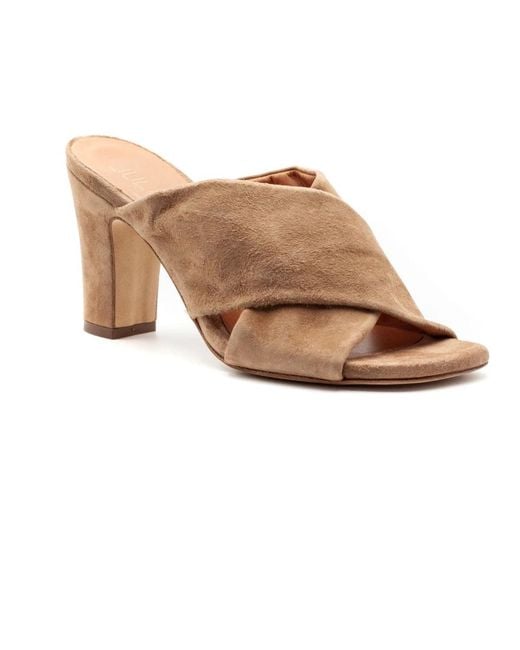 Julie Dee Brown Heeled Mules