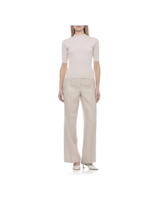 Peserico Natural Round-Neck Knitwear