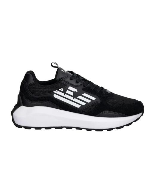 EA7 Logo Sneakers in het Black voor heren