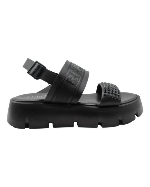 Replay Black Flat Sandals