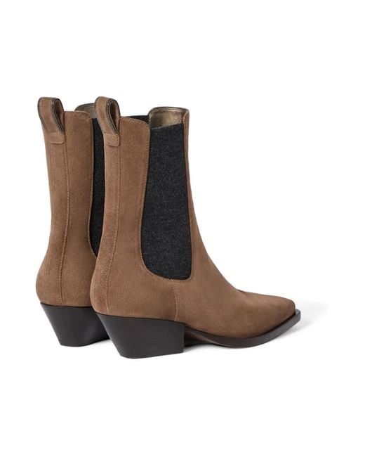 Brunello Cucinelli Brown Chelsea Boots