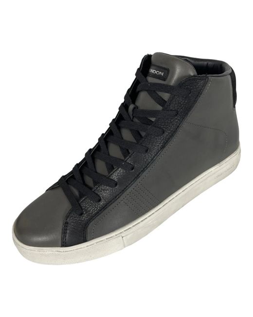 Crime London Essential High Herren Sneaker Dunkelgrau in Black für Herren