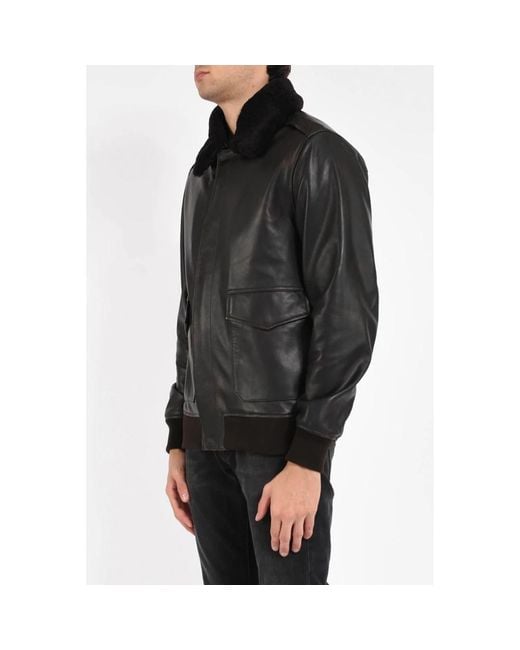 Schott Nyc Black Leather Jackets for men