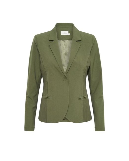 Kaffe Jassen ,Groen ,Leer Stijlvolle Jillian Blazer in het Green