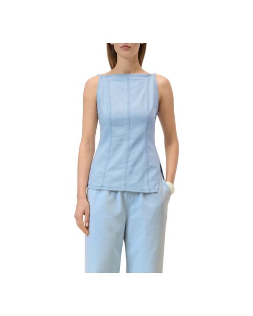 Sleeveless Tops Closed de color Blue