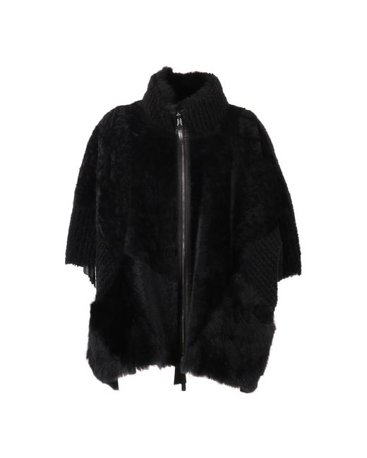 Diego M Black Faux Fur & Shearling Jackets for men