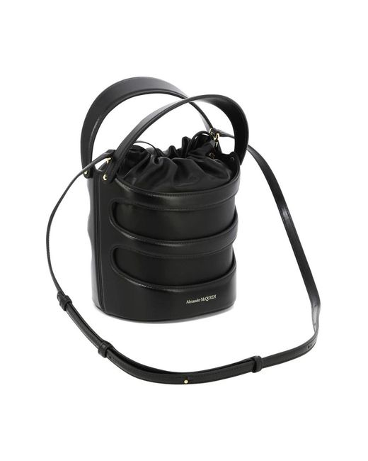 McQueen Black Bucket Bags