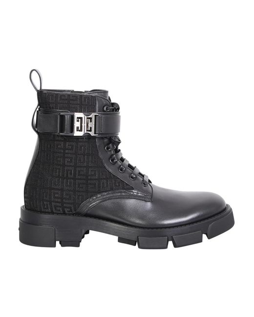 Givenchy Black Lace-Up Boots for men