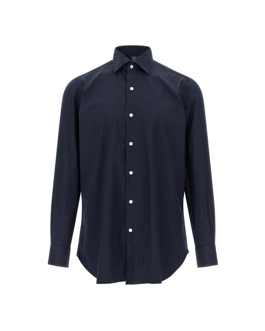 Finamore 1925 Blue Casual Shirts for men