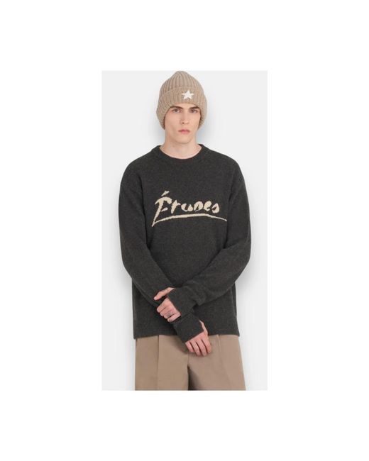 Etudes Studio Gray Round-Neck Knitwear for men