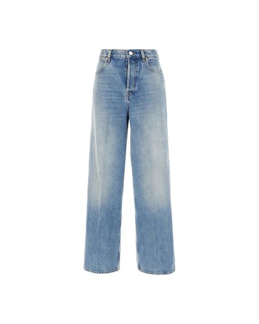 Gucci Jeans ,Blauw ,Katoen Katoenen Denim Broek in het Blue