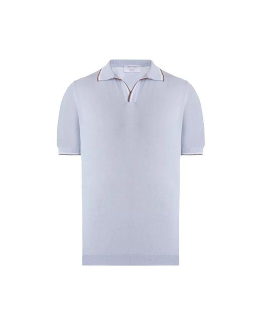 Gran Sasso Blue Polo Shirts for men