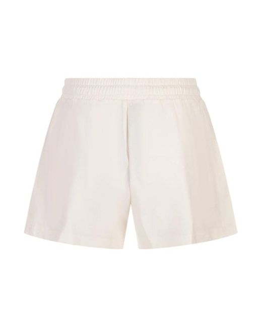 Moncler White Short Shorts