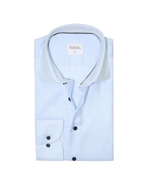 fakts Overhemden ,Blauw ,Slim Fit Nette Overhemd in het Blue voor heren