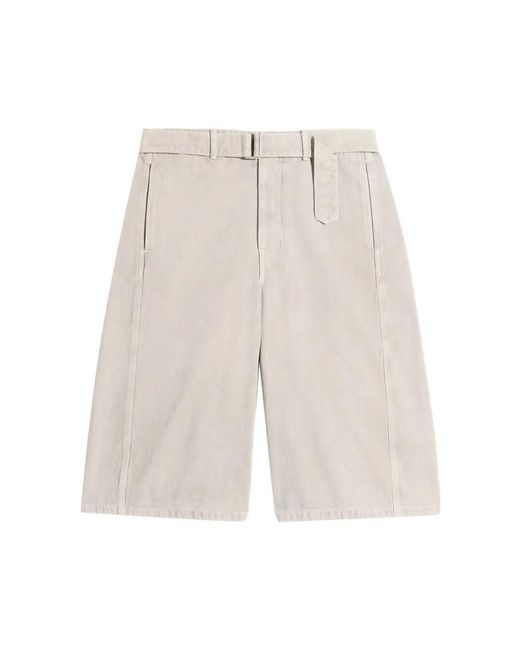Lemaire White Long Shorts for men