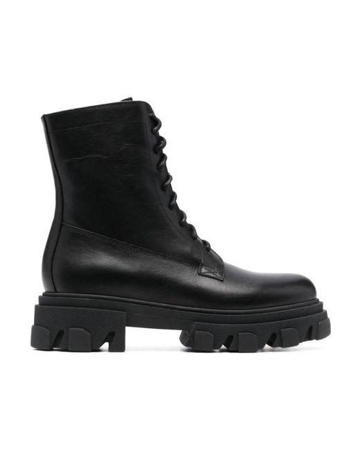 Chiara Ferragni Black Lace-Up Boots