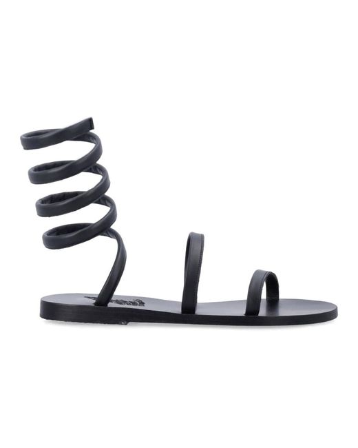 Ancient Greek Sandals Blue Flat Sandals