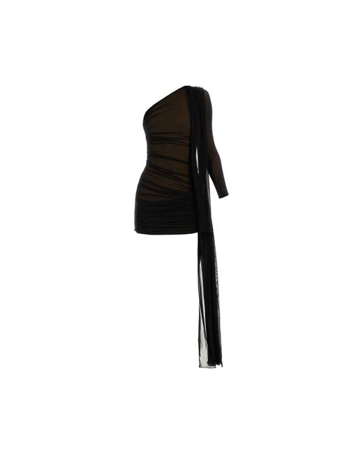 Dion Lee Black Schwarzes one-shoulder-kleid