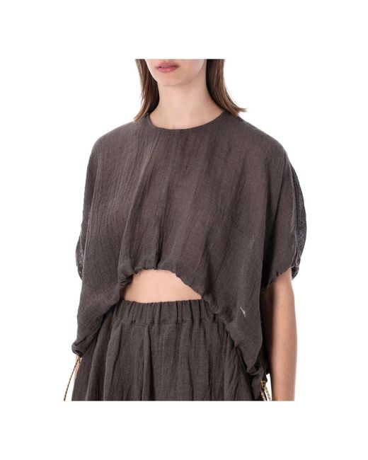 120% Lino Gray Blouses