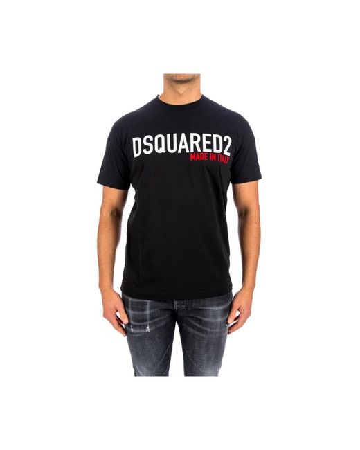 DSquared² Tops ,Zwart ,Katoen Zwarte Cool Fit T-Shirt in het Black voor heren