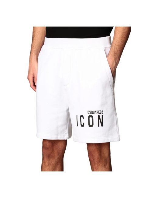 DSquared² White Casual Shorts for men