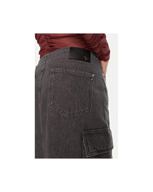 Patrizia Pepe Gray Denim Skirts