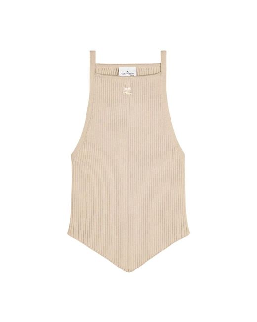 Courreges Sleeveless Tops in het Natural