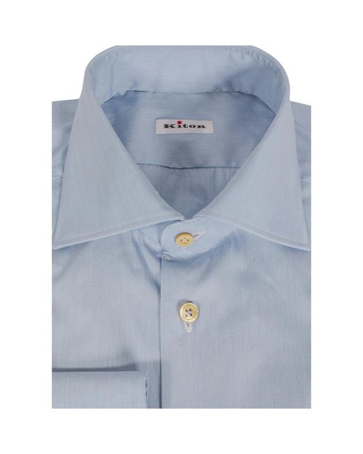 Kiton Blue Formal Shirts for men