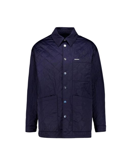 Ferragamo Jassen ,Blauw ,Nylon Blauwe Gewatteerde Nylon Jas in het Blue voor heren
