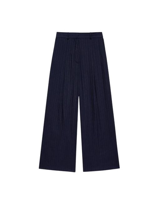 Anine Bing Blue Wide Trousers