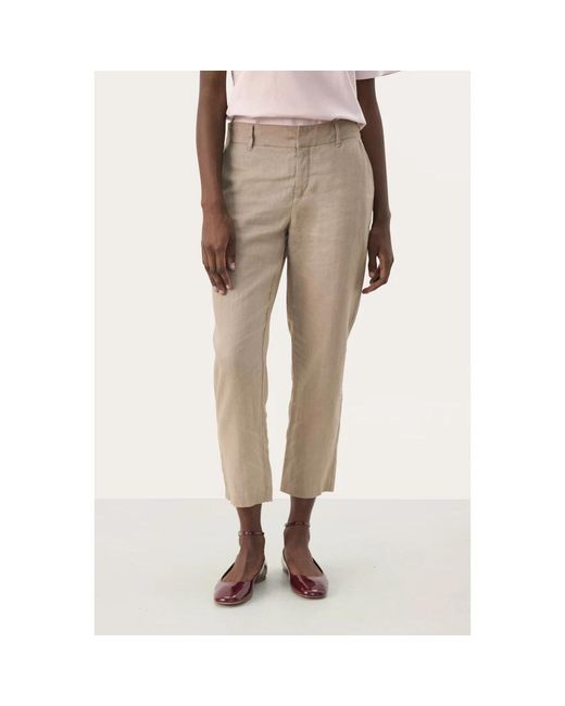 Part Two Natural Cropped Trousers
